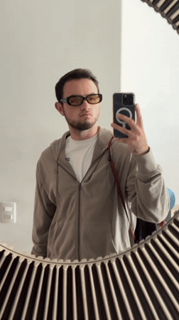 Man Takes Mirror Selfies in Mexican Home