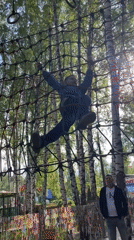 Families enjoy outdoor amusement park in Chaikovsky, Russia