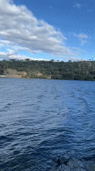 Visitor documents scenic lake bridge in Catamarca, Argentina