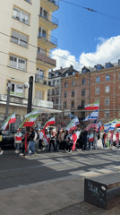 Multi-national flag demonstration held in Mainz, Germany