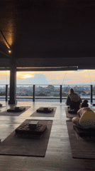 Morning yoga session observed in Mengwi, Indonesia