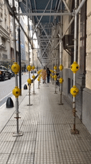 Tourist documents Buenos Aires landmarks amid ongoing construction work