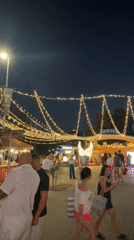 Outdoor festival and circle dancing in Varna, Bulgaria