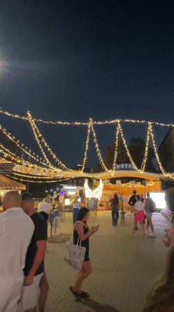 Outdoor festival and circle dancing in Varna, Bulgaria