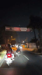 Motorcycle traffic on rural roads in Bolon, day and night