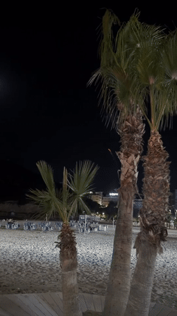 Nighttime scenes along the Costa Blanca beachfront