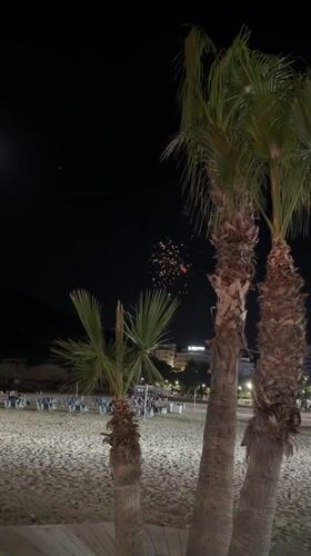 Nighttime scenes along the Costa Blanca beachfront