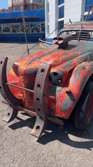 Post-apocalyptic custom vehicles and metal art on display in Russia