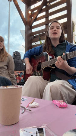 Rooftop jam session and painting hangout in Moscow