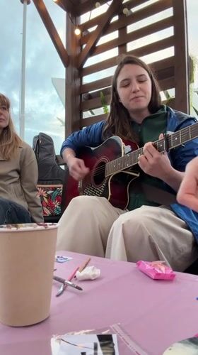 Rooftop jam session and painting hangout in Moscow
