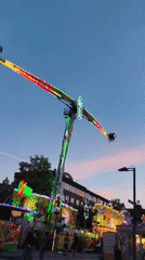 Carnival rides and fireworks light up Eschweiler at dusk