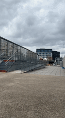Multiple angles on a glass greenhouse complex in Paris