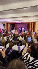 Students perform graduation ceremony dances in Saint Petersburg