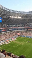 Football match in progress at Samara Arena, Russia