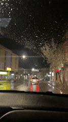 Rainy night drive recorded in Kyustendil, Bulgaria