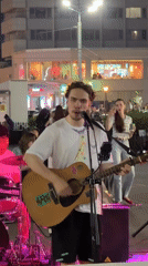 Live street band plays a full set on a Kazan pedestrian strip