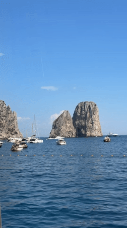 Recreational boating and kayaking documented around Capri coastline