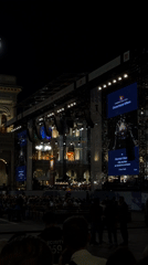 Evening orchestra concert in Milan cathedral square