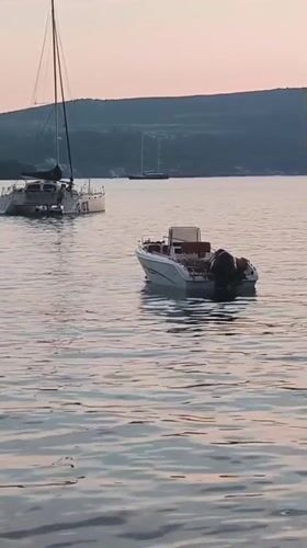 Bay of Kotor at golden hour, Tivat waterfront
