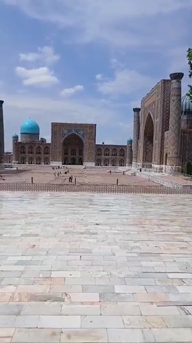 Morning stroll through Samarkand's parks and historic plazas