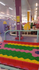 Colorful indoor playground in Taldykorgan, Kazakhstan