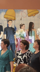 Graduation ceremony with certificates and celebrations in Astrakhan
