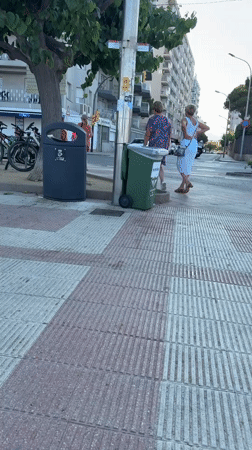Summer afternoon street and seafront scenes in Blanes, Spain