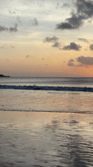 Sunset moments captured at Kuta Selatan beach, Indonesia