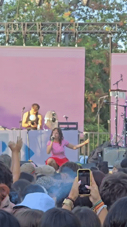 Outdoor concert night in Cornellà de Llobregat, Spain