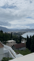 Elevated view captured of coastal Šušanj, Montenegro cityscape