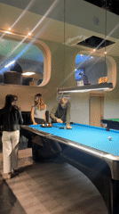 Evening billiards activity recorded at Tel Aviv pool hall