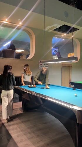 Evening billiards activity recorded at Tel Aviv pool hall