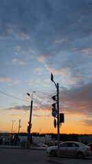 Dramatic sunset illuminates Perm streets, witnessed across city