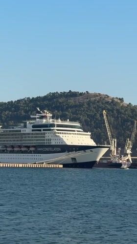 Celebrity Constellation cruises through Bar, Montenegro