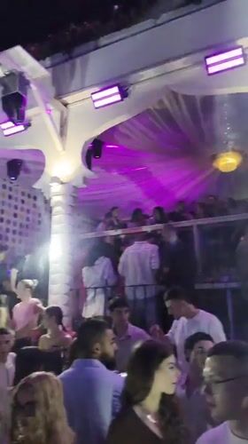 Late-night outdoor party with DJ set in Varna, Bulgaria