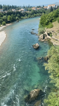 Podgorica riverbank scenes contrast natural beauty with urban decay