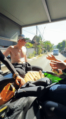 Three people spotted in pickup truck in Culik, Indonesia