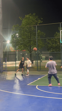 Badminton game and promotional messages recorded in Chongqing