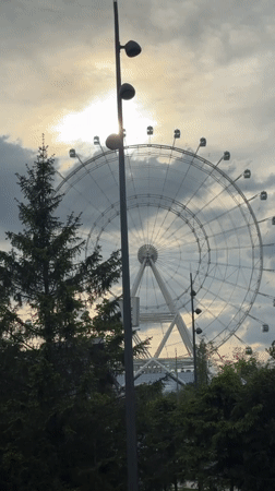 Amusement park rides operating in Khimki, Russia