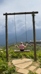 Morning at Sa Pa's flower gardens, sculptures, and hilltop landmarks