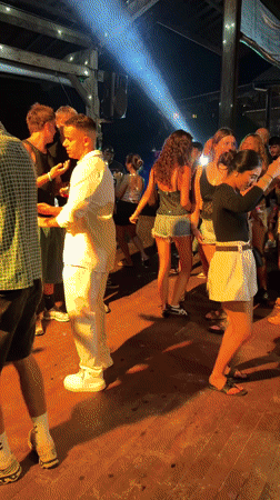 Evening nightlife scenes documented across Canggu bars and streets