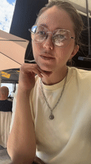 Woman observed at outdoor cafe in Podgorica