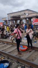 Crowded marketplace bustling near Nigerian Army Shopping Arena, Lagos
