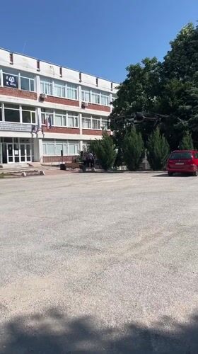 Drone footage and vintage computing exhibit in Pravets, Bulgaria