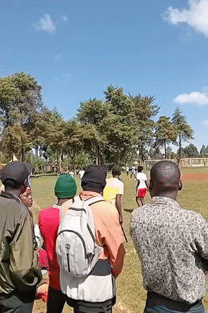 Soccer match played in Lugari ward, Kenya Friday morning
