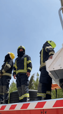 Fire equipment demo and official meeting in Kandahar