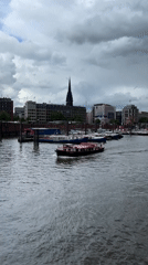 Hamburg waterfront and architecture documented during overcast afternoon