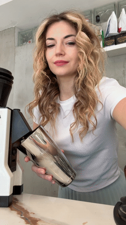 Morning scenes documented in Budva: coffee preparation, aircraft overhead