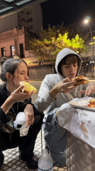 Late night street dining captured in Buenos Aires