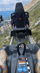 Mountain coaster riders capture scenic descent in Montenegro